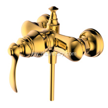 Multi-Function Brass Shower Mixer Valve Kit ကို ရွှေရောင် ပွတ်ပြီး